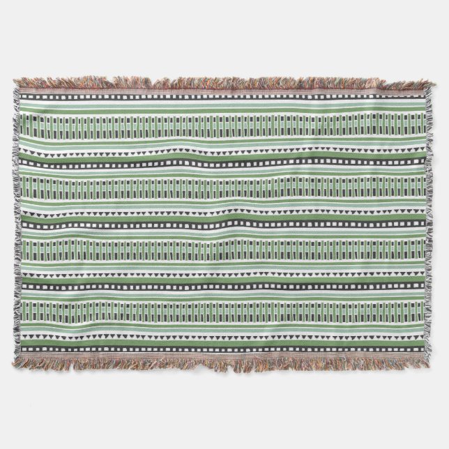 MAZIPOODLES Striped Ribbed Knitting Pattern 191 B  Throw Blanket (Front)