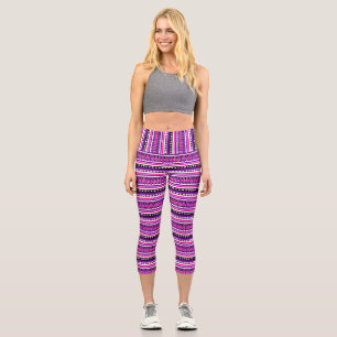 MAZIPOODLES Striped Ribbed Knitting Pattern 194 Capri Leggings