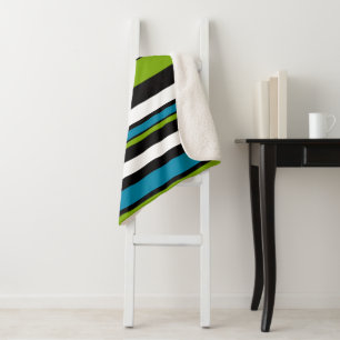 MAZIPOODLES Stripes Spaghetti 46 Sherpa Blanket