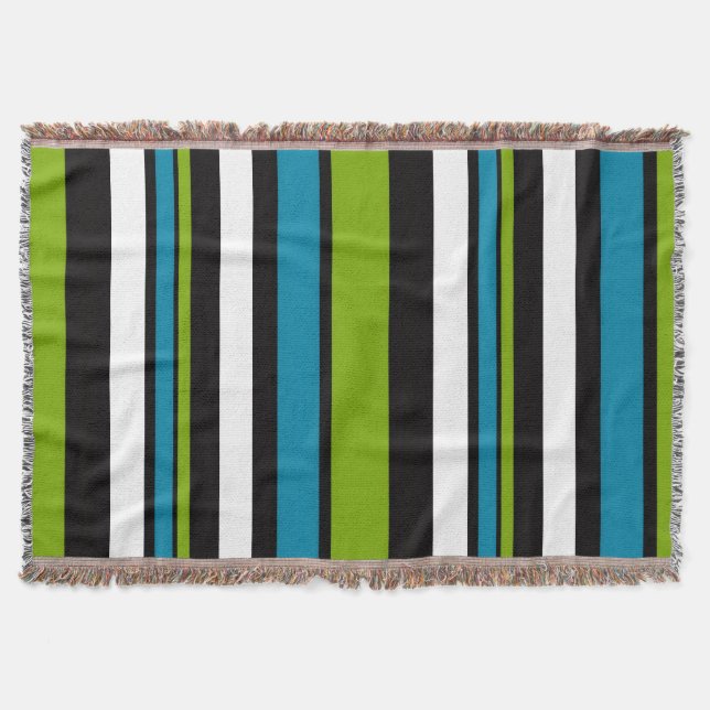 MAZIPOODLES Stripes Spaghetti 46 Throw Blanket (Front)