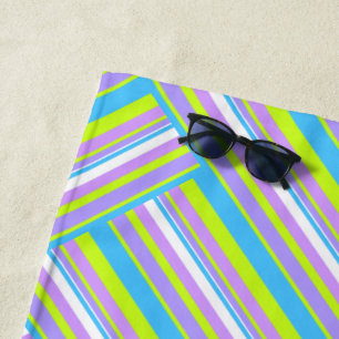 MAZIPOODLES Stripes Spaghetti 54 Herringbone Beach Towel