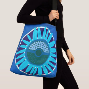 Mazipoodles Sunflower Sunshine: Blue 1 Crossbody Bag