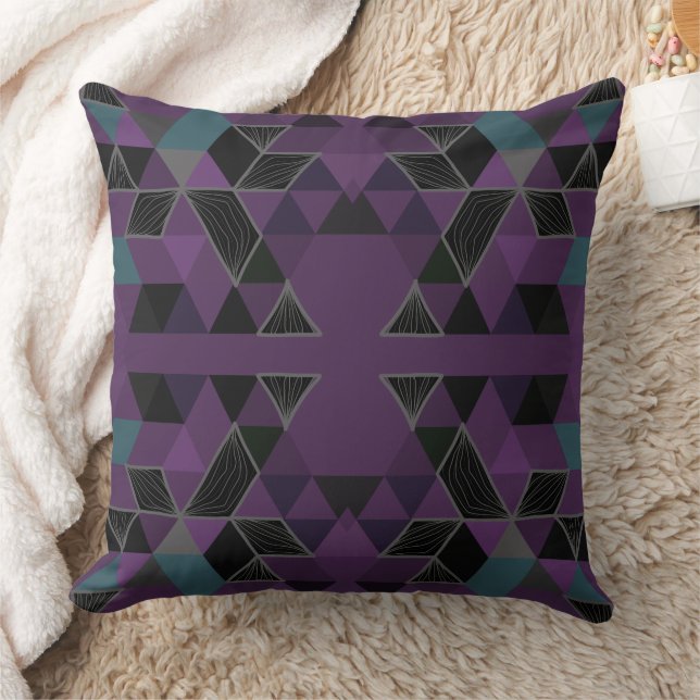 Mazipoodles Triangle Diamond Trapezium 7 Cushion (Blanket)