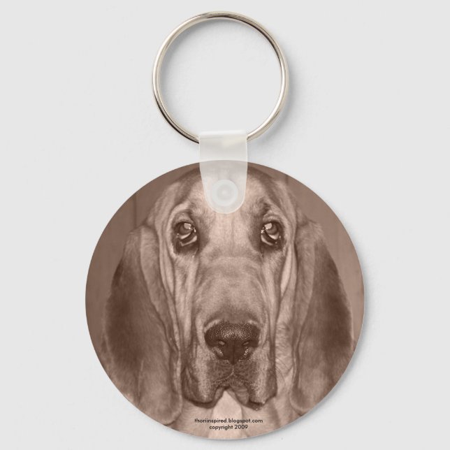 Mazy the Bloodhound by thoriinspired Key Ring (Front)