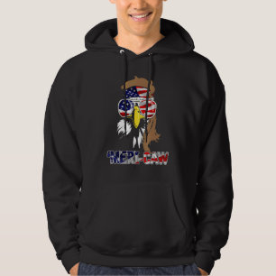 Mb35 Mullet Eagle Meri-Caw 4th Of July Independenc Hoodie