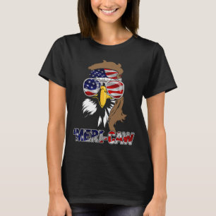 Mb35 Mullet Eagle meri-caw 4th Of July Independenc T-Shirt