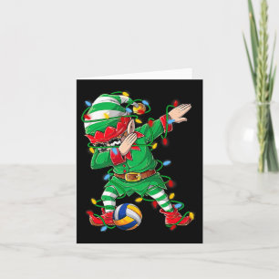 Mb Elf Dabbing Volleyball Player Christmas Dab Xma Card