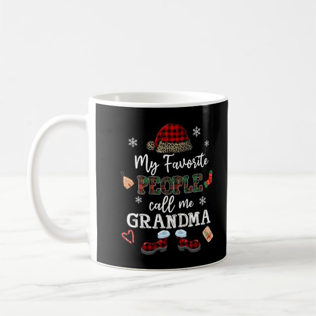 mb My Favourite People Call Me Grandma Thanksgivin Coffee Mug (Left)