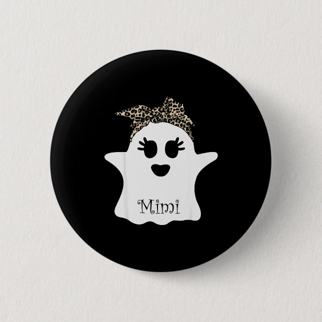 Mb Soky Mimi Ghost Bandana Boo Halloween Family Ma 6 Cm Round Badge (Front)