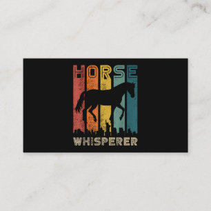 mb Vintage Horse Whisperer Funny Animal Raising Lo Business Card