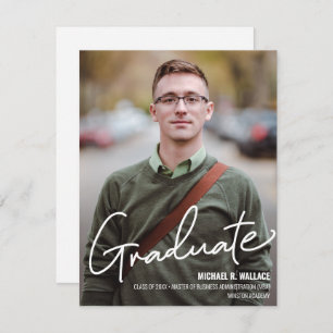 MBA business Graduate Custom photo name  Announcement