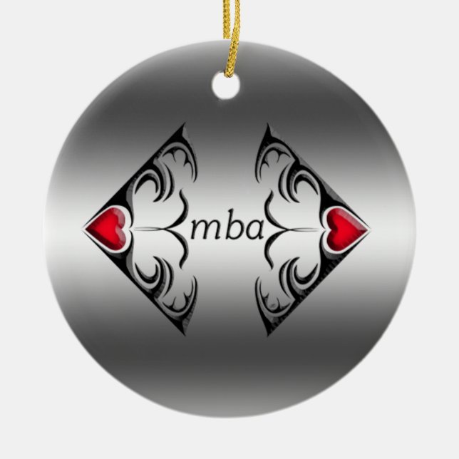 mba ceramic tree decoration (Front)