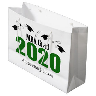 MBA Grad 2020 Graduation Gift Bag (Green)