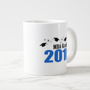 MBA Grad Class Of 2016 Caps And Diplomas (Blue) Large Coffee Mug