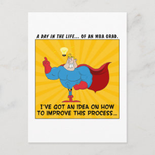 MBA Graduates Know the Answers to All Problems Announcement Postcard