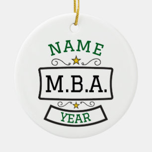 MBA Graduation Personalised Gift Ceramic Ornament