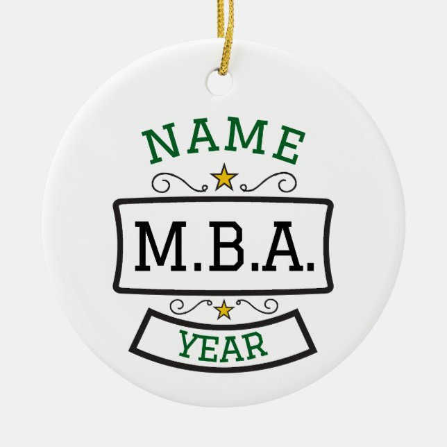 MBA Ornament Graduation Personalised Gift (Front)