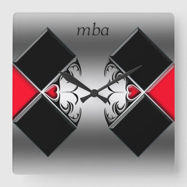 mba square wall clock (Front)