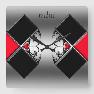 mba square wall clock