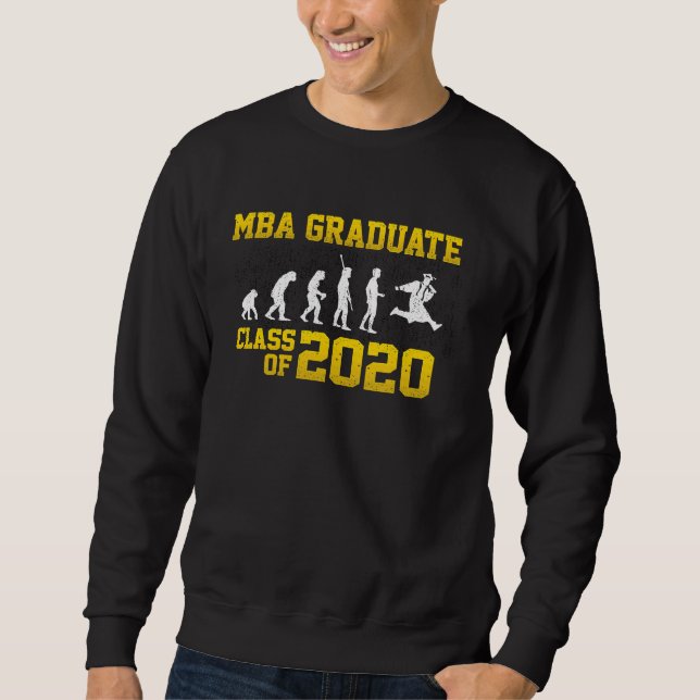 MBA Student 2020 Progress Business Degree Graduati Sweatshirt (Front)