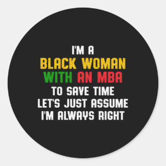 Mba Student Business Degree Graduation Classic Round Sticker