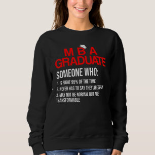 MBA Student Business Degree Graduation Sweatshirt