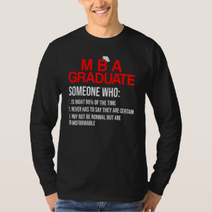 MBA Student Business Degree Graduation T-Shirt