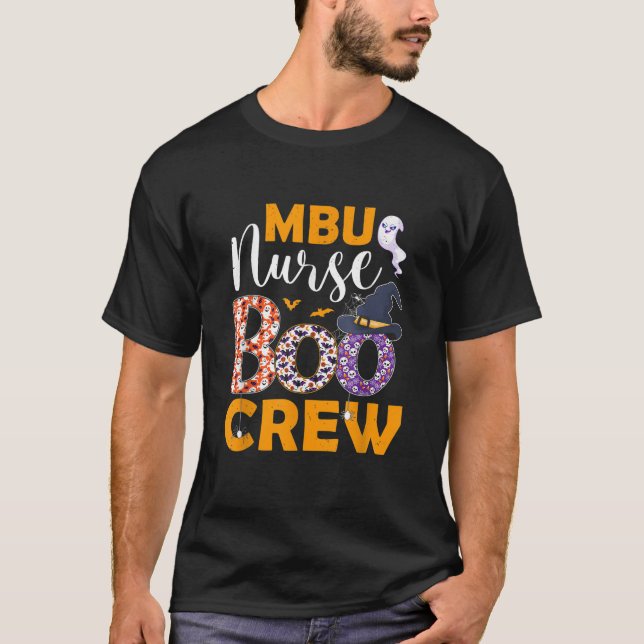 MBU Nurse Boo Crew Spooky Boo Ghost Halloween Cost T-Shirt (Front)