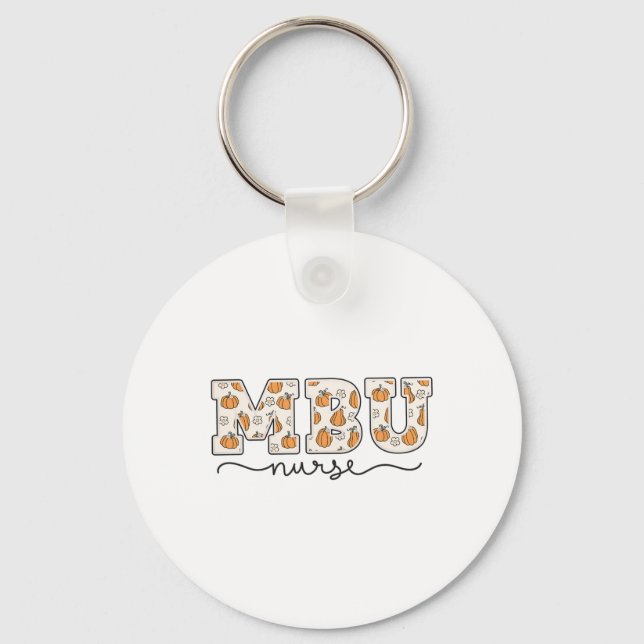 Mbu Nurse Pumpkin Fall Mother  Key Ring (Front)