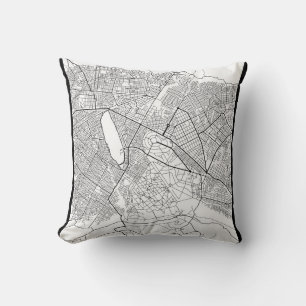 Mbuji-Mayi Democratic Republic of the Congo Map Cushion