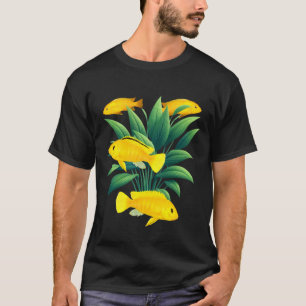 Mbuna Cichlids Yellow Cichlids Aquarium Fish Art T-Shirt