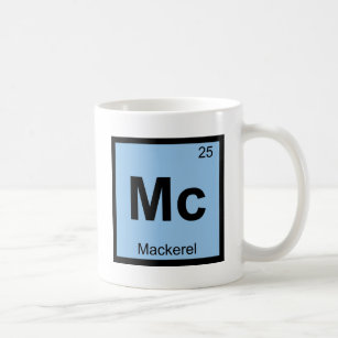 Mc - Mackerel Fish Chemistry Periodic Table Symbol Coffee Mug