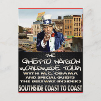 MC Obama's Ghetto Nation Postcard