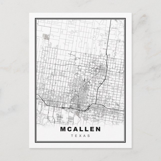 McAllen Map Postcard (Front)