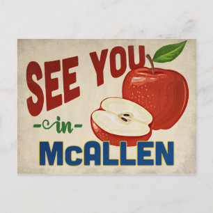 McAllen Texas Apple - Vintage Travel Postcard
