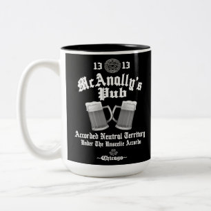 McAnally's Pub White Logo Two-Tone Coffee Mug