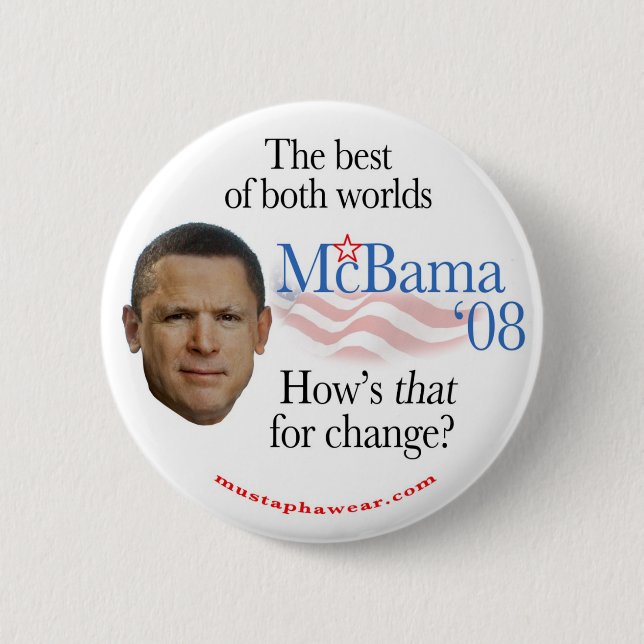 McBama '08 6 Cm Round Badge (Front)