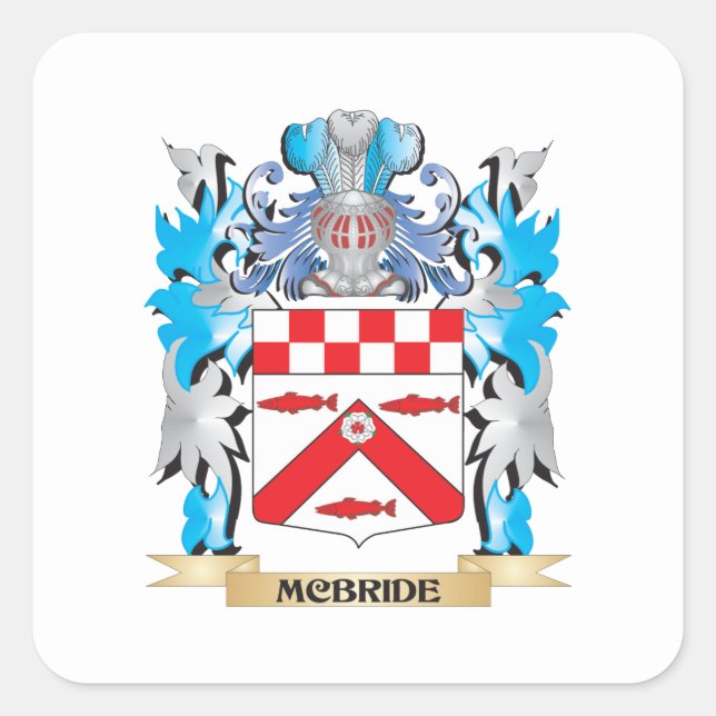 Mcbride Coat of Arms - Family Crest Square Sticker (Front)