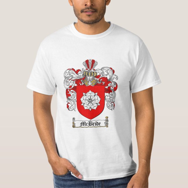 Mcbride Family Crest - Mcbride Coat of Arms T-Shirt (Front)