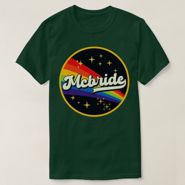 Mcbride Rainbow In Space Vintage Style T-Shirt (Design Front)