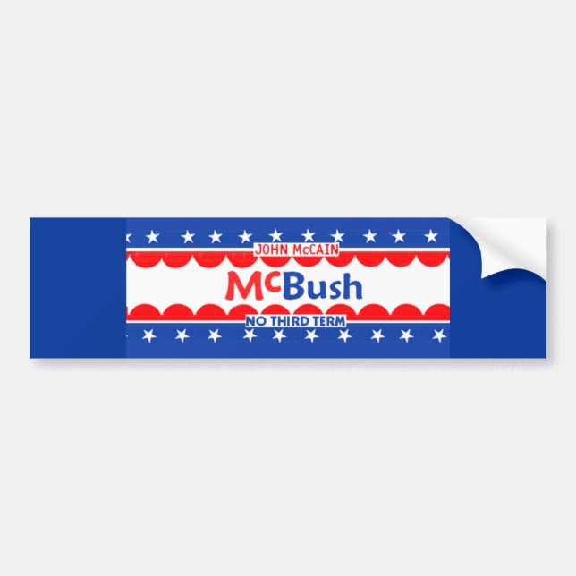 McBUSH NO THIRD TERM Bumper Sticker (Front)