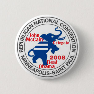 McCAIN Convention anti OBAMA Button