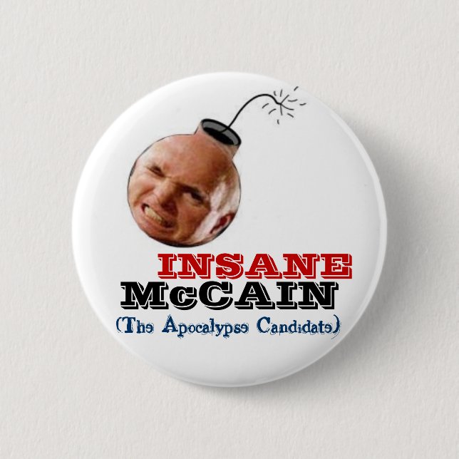 McCain Insane Bomb-Head Button (Front)