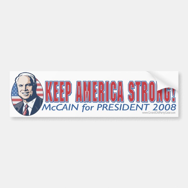 McCain Keep America Strong Bumper Sticker (Front)