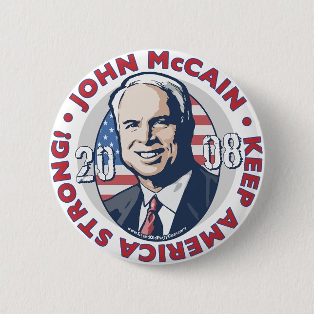 McCain Keep America Strong Button (Front)