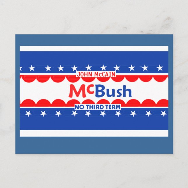 McCain McBUSH Postcard (Front)