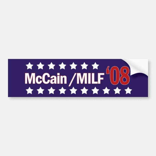 McCain MILF 08 Bumper Sticker (Front)