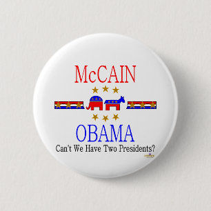 McCain Obama Undecided 6 Cm Round Badge