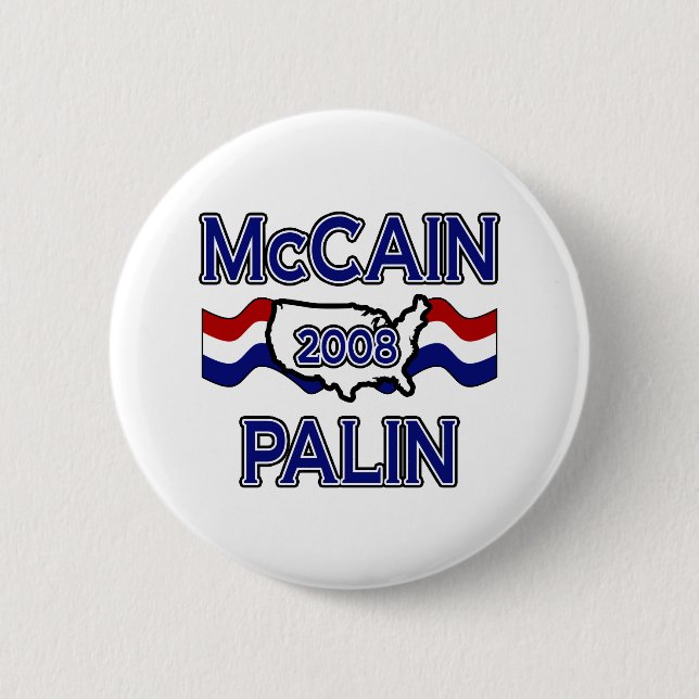 McCain Palin 2008 6 Cm Round Badge (Front)