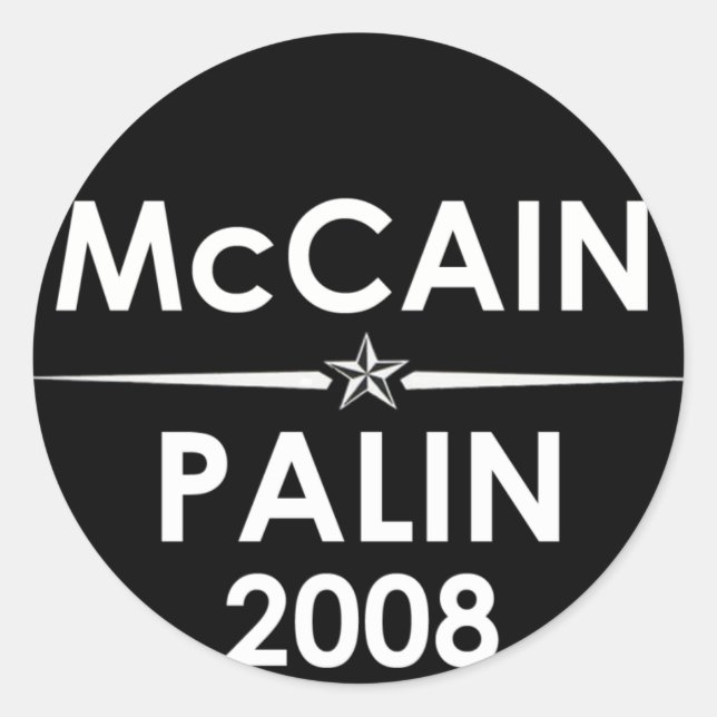 McCain - Palin 2008 Sticker (Front)